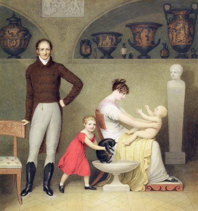 Der Künstler und seine Familie, 1813 von Adam Buck